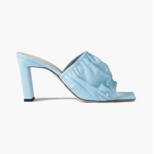 Wandler Ava Mule Lambskin Leather Sky Blue Shoes Heels Italy 38/ 8B